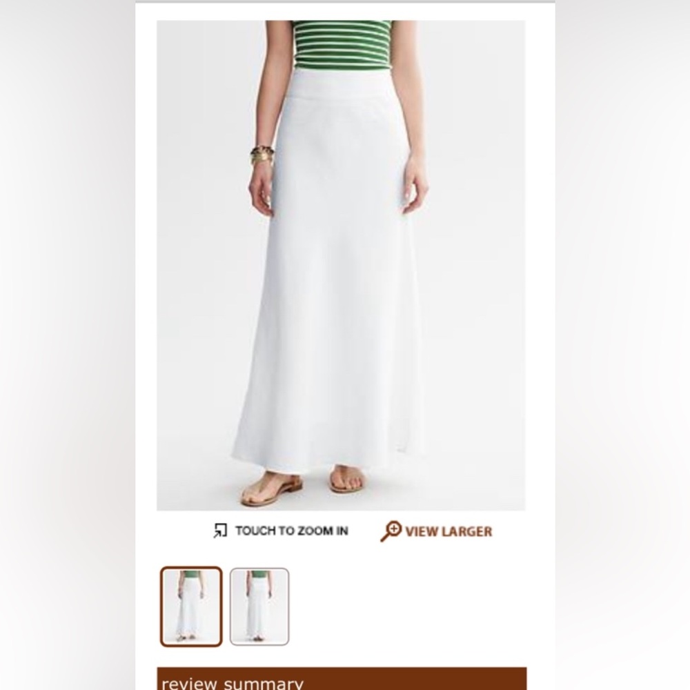 Banana Republic White Linen Patio Skirt